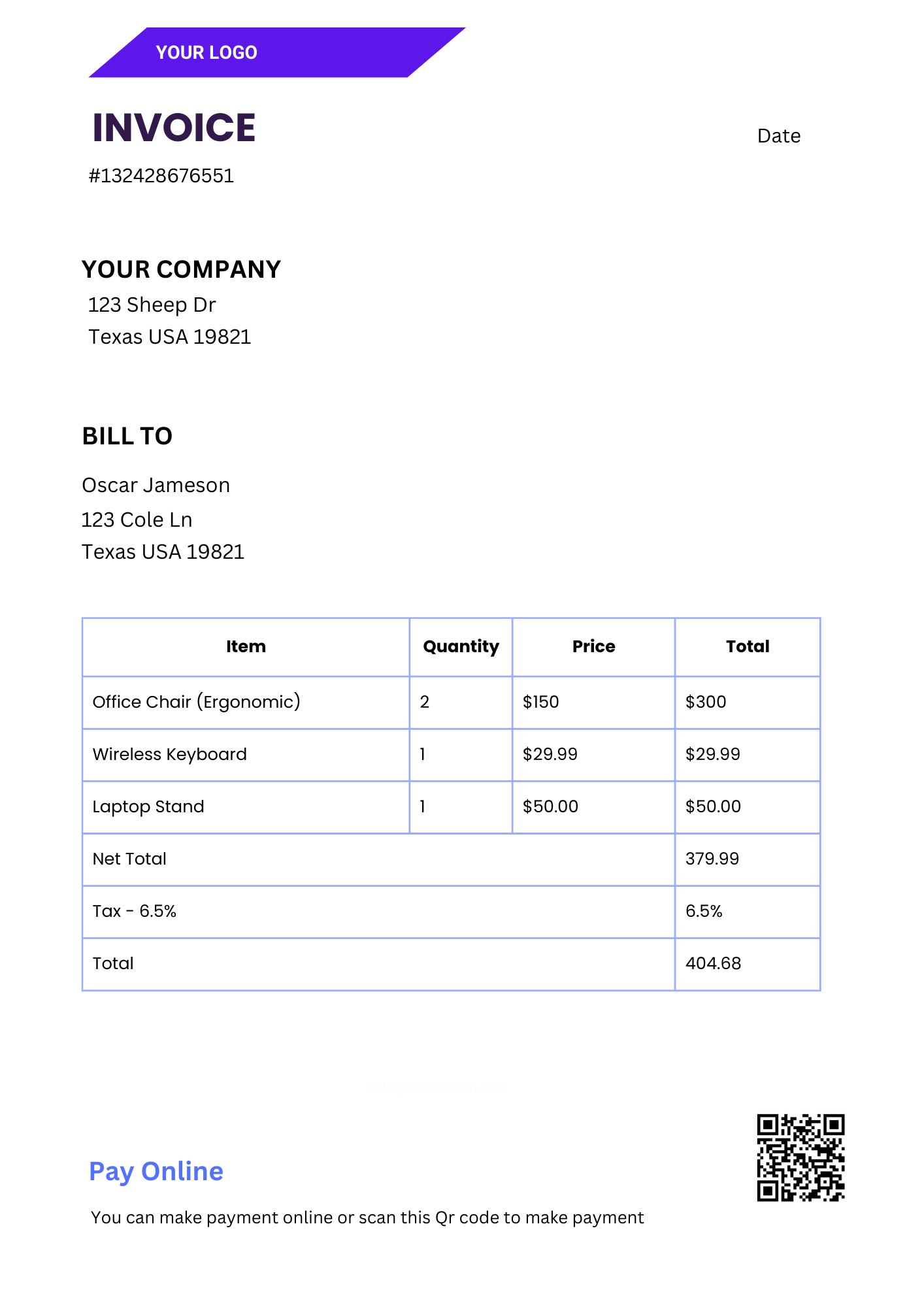 Appointment converted into a professional quote or invoice